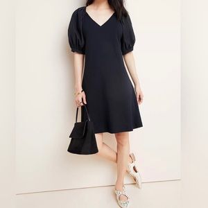 Maeve Black Puff Sleeve Dress
